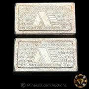 x2 10oz AMARK Vintage Silver Stacker Bars