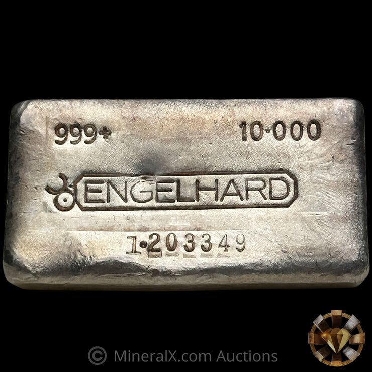 10oz Engelhard 1. Prefix Bull Logo Vintage Silver Bar