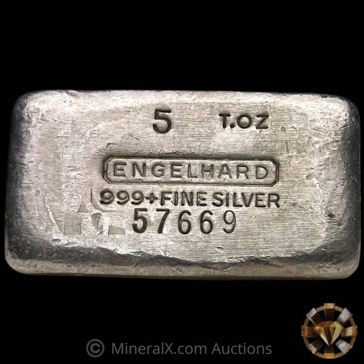 5oz Engelhard "t.oz" 7th Series Vintage Silver Bar