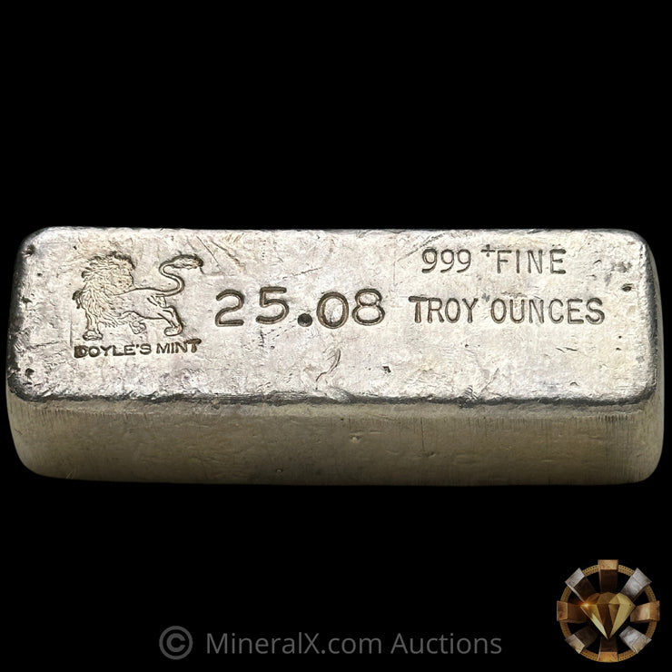 25.08oz Doyles Mint Vintage Silver Bar