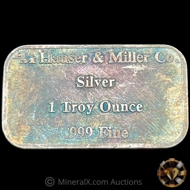 1oz Hauser & Miller Co HM Vintage Silver Art Bar