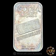 1oz Sunshine Mining Company Coors Light Silver Bullet Vintage Silver Bar