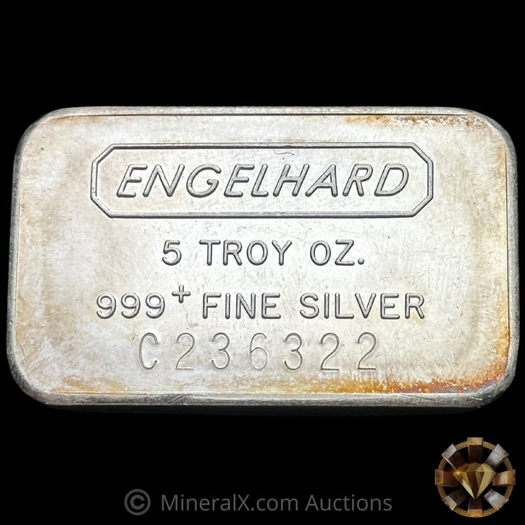 5oz Engelhard Vintage Pressed Silver Bar