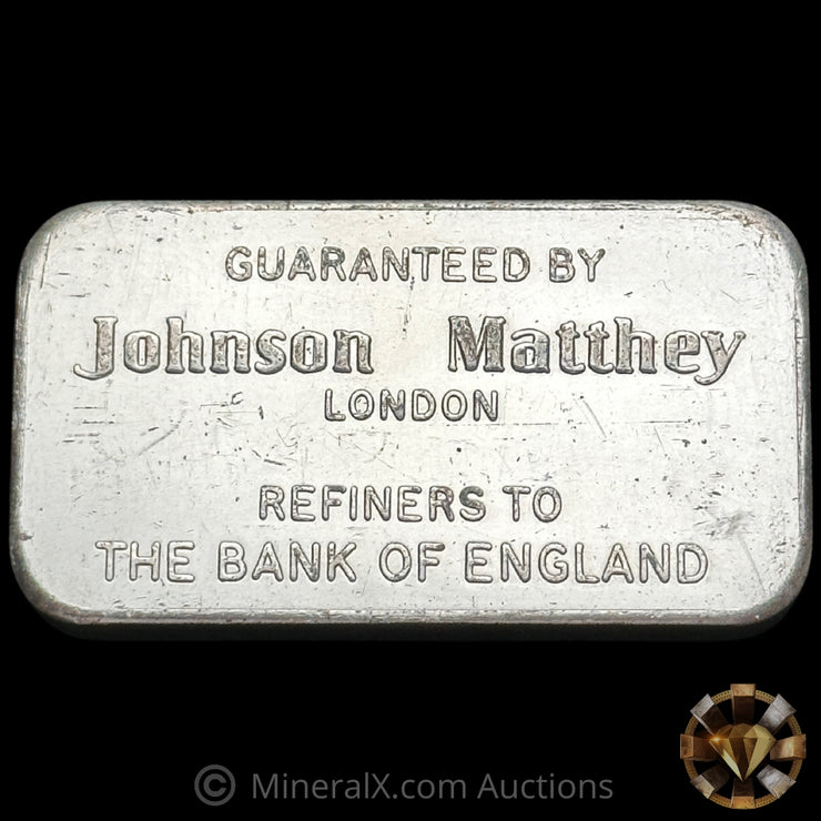 100g Johnson Matthey London JM National Bank Of Commerce Vintage Silver Bar