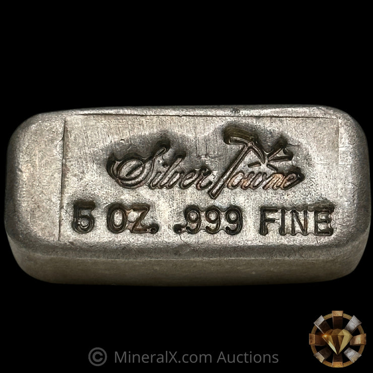 5oz Silvertowne Waffleback Vintage Silver Bar