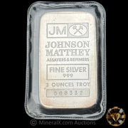 2oz Johnson Matthey JM Vintage Silver Bar In Seal