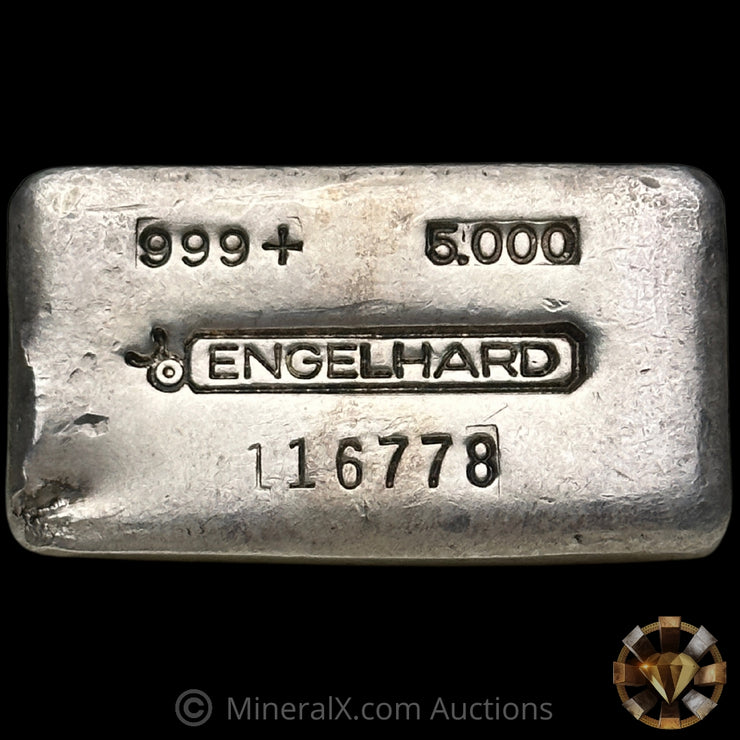 5oz Engelhard Bull Logo Vintage Silver Bar