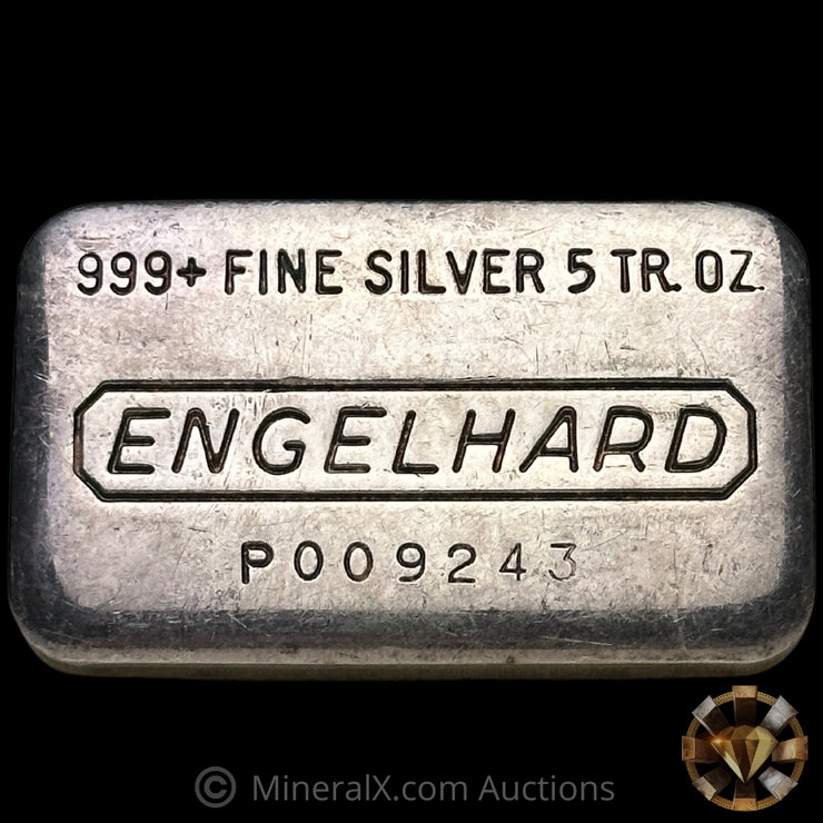 5oz Engelhard P Loaf Vintage Silver Bar