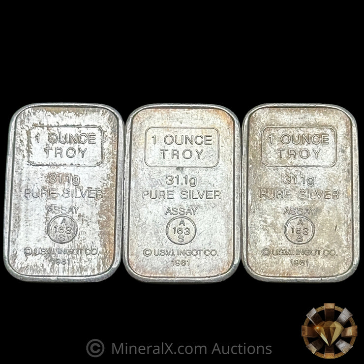 x3 1oz AMARK Vintage Silver Stacker Bars