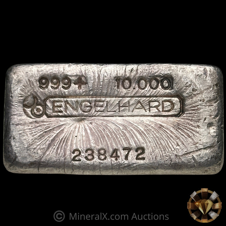 10oz Engelhard Bull Logo Vintage Silver Bar