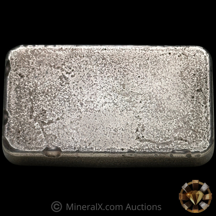 10oz Engelhard 1st Series Type B Bull Logo Vintage Silver Bar With Unique "2 over 1" Overstamp Serial Error