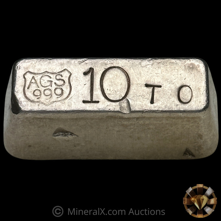 10oz AGS American Gold & Silver Vintage Silver Bar