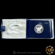 7oz 1982 Sunshine Bullion Vintage Silver Coin Set In Original Blue Velvet Folder With COA