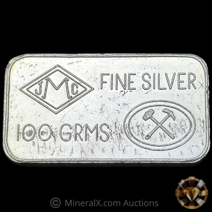 100g Johnson Matthey London JMC Vintage Silver Bar