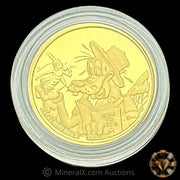 1/4oz $25 2022 Disney Goofy Gold Coin With All Original Packaging/Paperwork