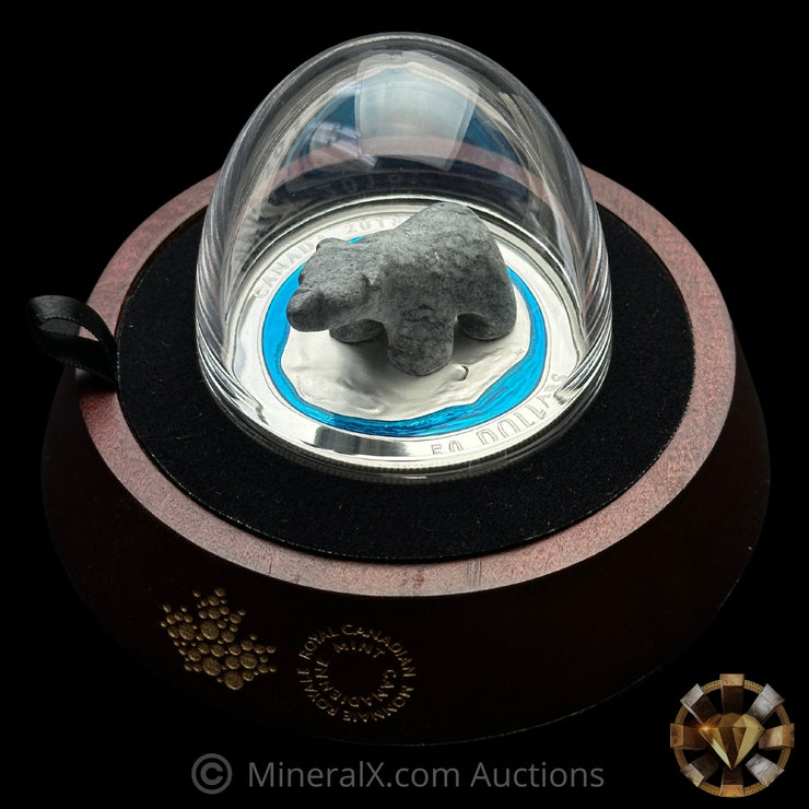 5oz $50 2018 Royal Canadian Mint Polar Bear Soapstone 3D Silver Coin Sculpture With All Original Packaging