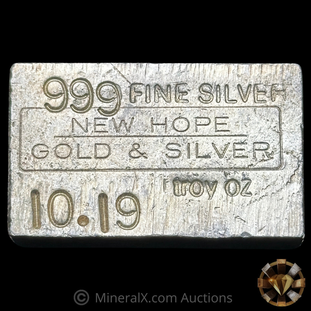 シルバー 10.19oz New Hope Gold & Silver Vintage Silver Bar 