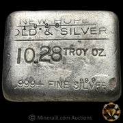 10.28oz New Hope Gold & Silver Vintage Silver Bar With Unique Small Weight/Fineness Stamps