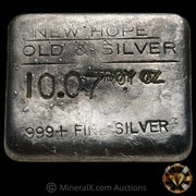 10.07 New Hope Gold & Silver Vintage Silver Bar With Unique "Troy OZ" Double Strike