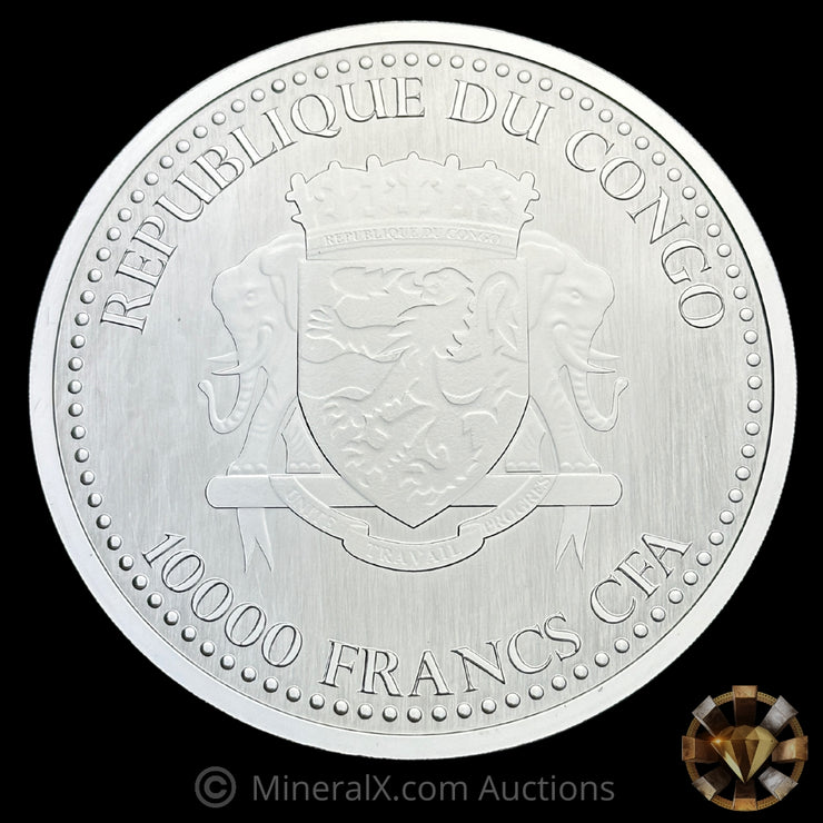 Kilo 2017 10000 Francs Congo Silver Back Gorilla Silver Coin