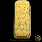 10oz Merrill Lynch Bull Vintage Gold Bar