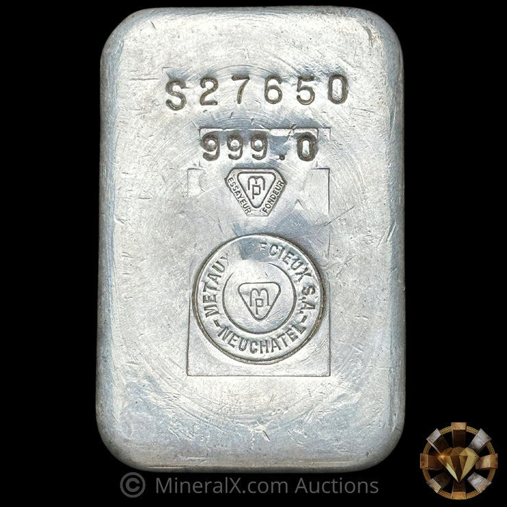 Kilo Metalor Swiss Metaux Precieux SA Neuchatel Vintage Silver Bar