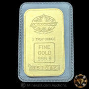 1oz Engelhard Assayers & Refiners Maple Leaf Bull Logo Vintage Gold Bar Mint In Original Seal