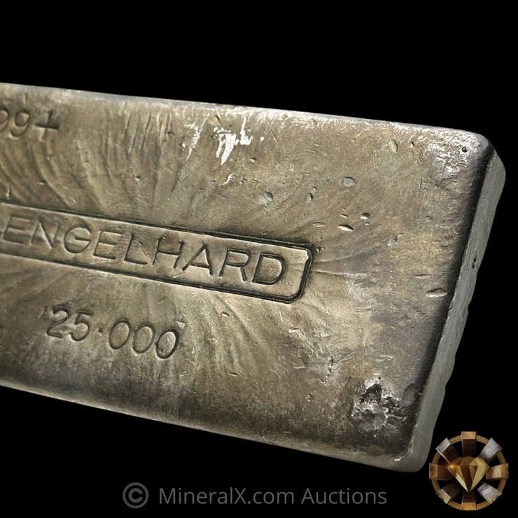 25oz Engelhard 7th Series Absent Serial Vintage Silver Bar