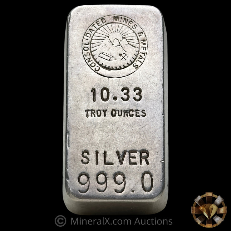 10.33oz Consolidated Mines & Metals Vintage Silver Bar