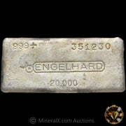 20oz Engelhard Bull Logo Linen Back Vintage Silver Bar