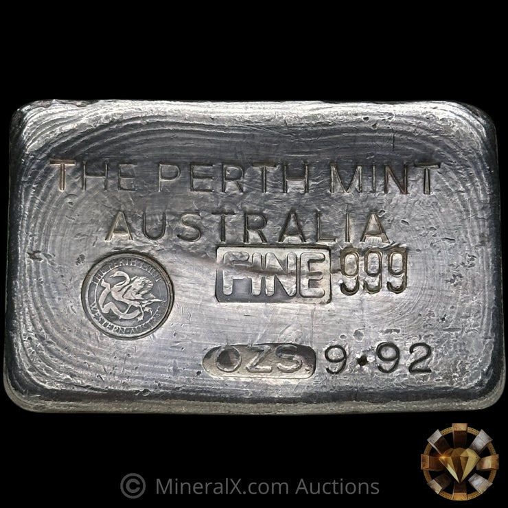 9.92oz The Perth Mint Australia Type A Vintage Silver Bar