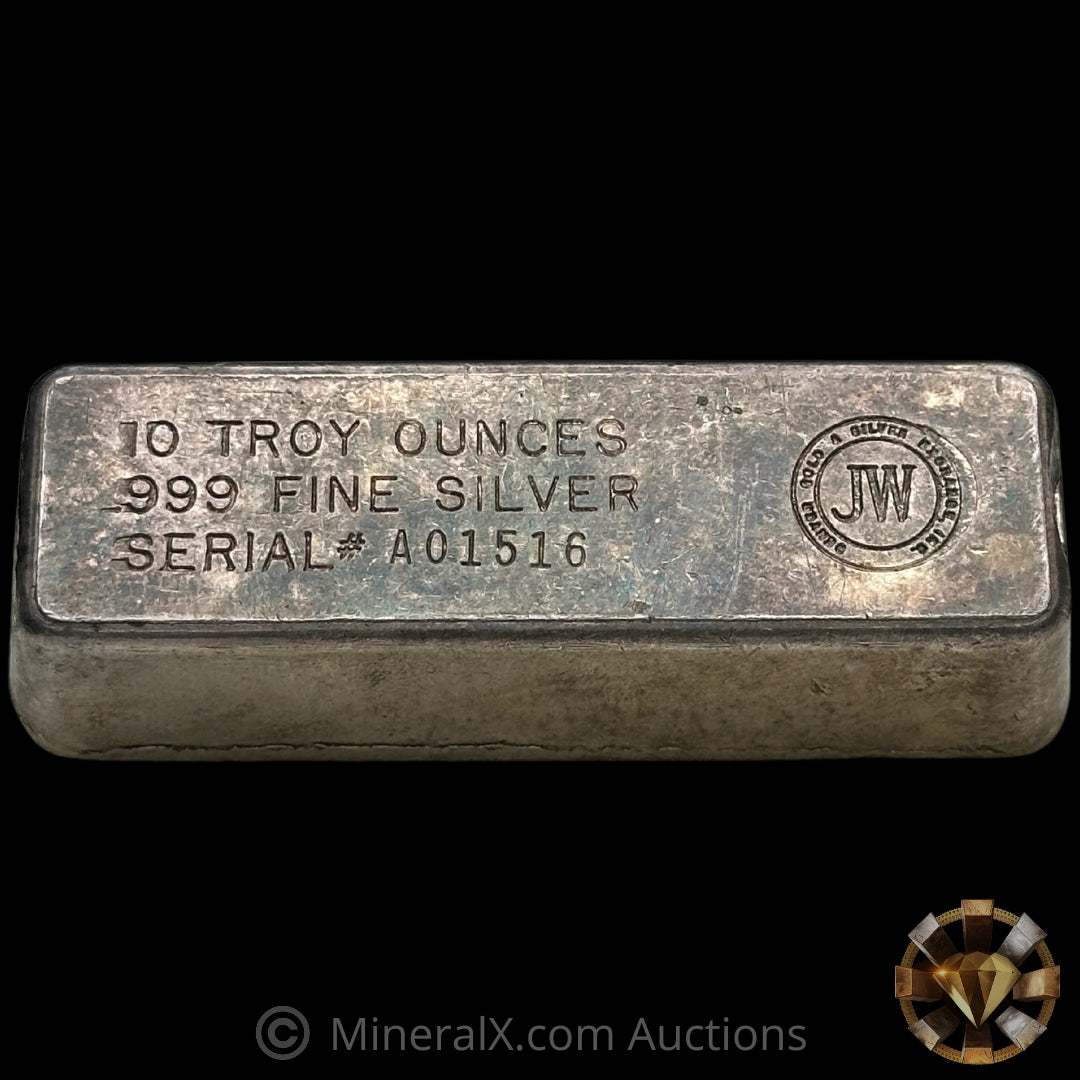 10oz JW Denver Gold & Silver Exchange Vintage Silver Bar – MineralX