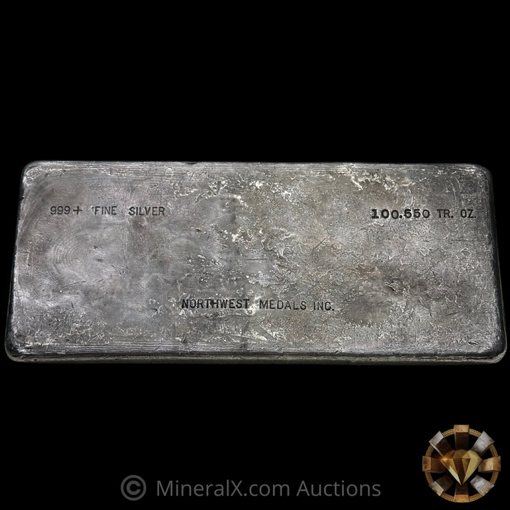 100.550oz Northwest Metals Inc (Associated With W H Foster Inc) Vintage Silver Bar