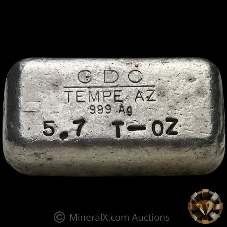 5.7oz GDC Gila Development Company Tempe AZ Vintage Silver Bar