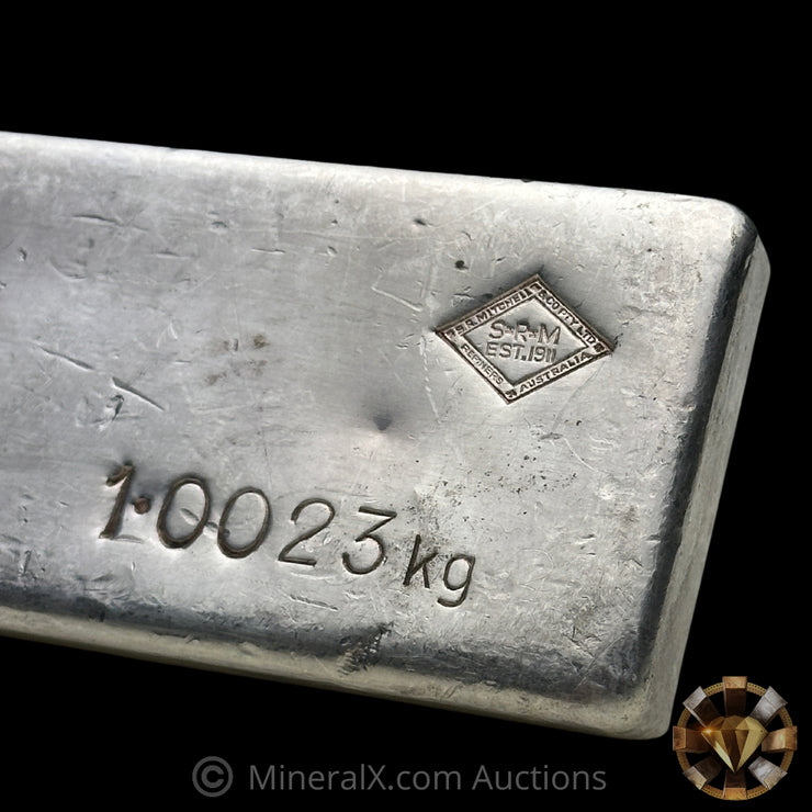 1.0023kg (Kilo) SRM Stanley Robert Mitchell Refiners Australia 2nd Series Vintage Silver Bar