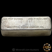 25oz Industrial Silver Company Inc Vintage Silver Bar