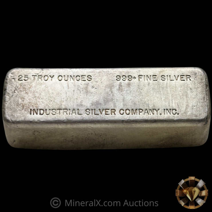 25oz Industrial Silver Company Inc Vintage Silver Bar