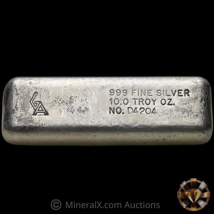 10oz GA Golden Analytical Vintage Silver Bar