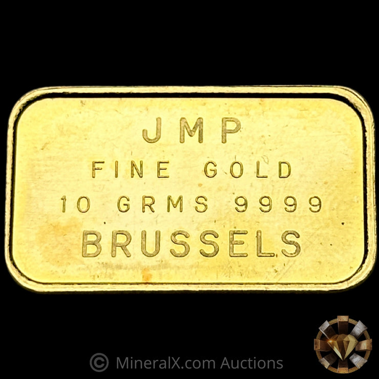 10g Johnson Matthey & Pauwels JMP Brussels Vintage Gold Bar