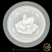 2oz 2003 Year Of The Goat Silver Coin