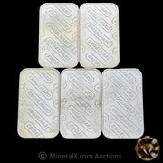 x5 1oz Engelhard Vintage Silver Art Bars