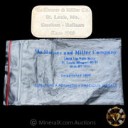 1oz Hauser And Miller Company Vintage Silver Art Bar With Bag