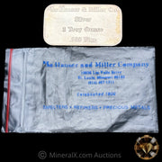 1oz Hauser And Miller Company Vintage Silver Art Bar With Bag