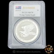 1oz 2015P $1 Wedge Tailed Eagle Silver Coin PCGS MS70