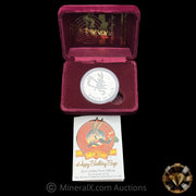 1oz 1990 Bugs Bunny Whats Up Doc Rarities Mint Vintage Silver Coin With Box & Paper