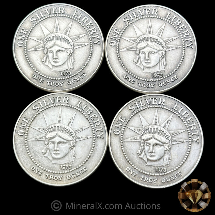 x4 1oz Great American AG One Silver Liberty Vintage Silver Coins