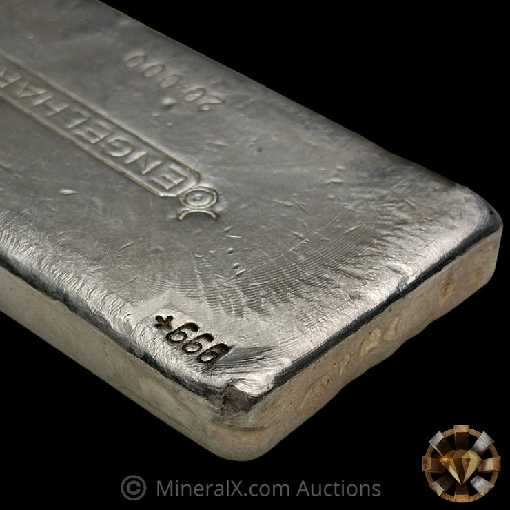 20oz Engelhard Bull Logo Vintage Silver Bar