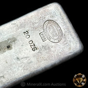 20oz Johnson Matthey London JM Melters Refiners Vintage Silver Bar