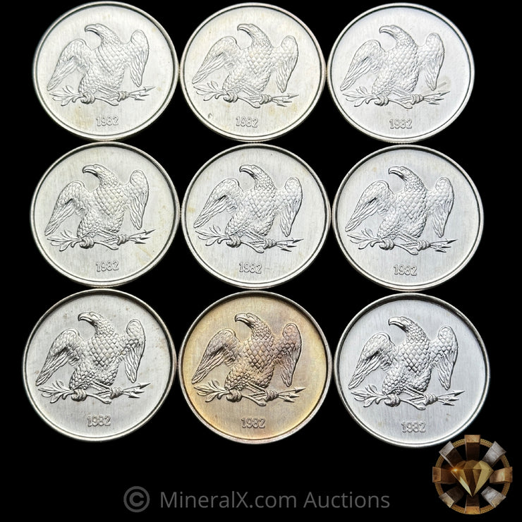 x9 1oz 1982 CMX Seattle Vintage Silver Coins