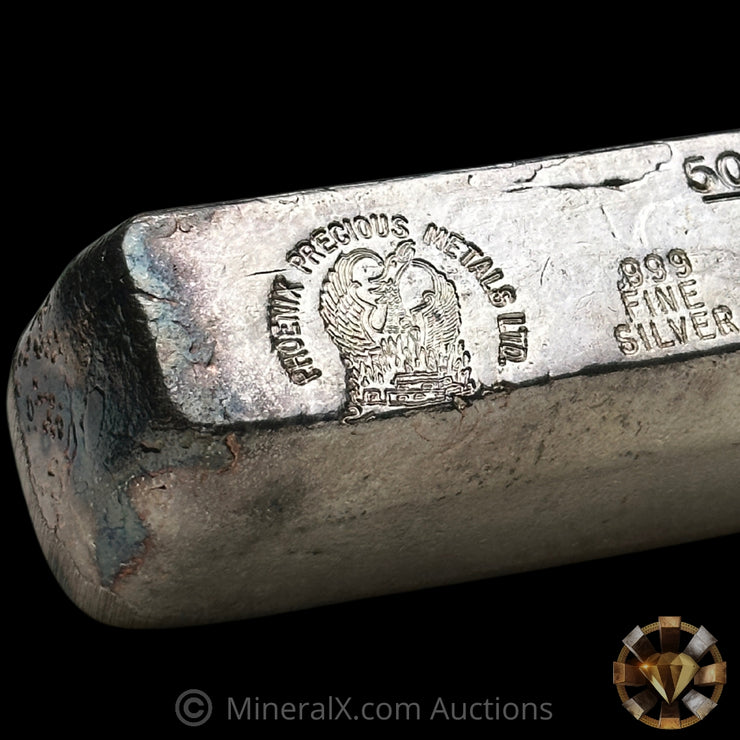 50oz Phoenix Precious Metals LTD Large Hallmark Vintage Silver Bar